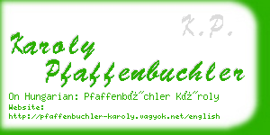 karoly pfaffenbuchler business card